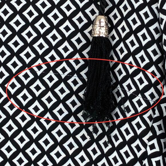 Chicos Womens Size 0 US 4 Pants Geometric Print Wide Leg Pull On Black TINY FLAW - Picture 4 of 15